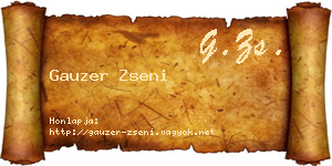Gauzer Zseni névjegykártya